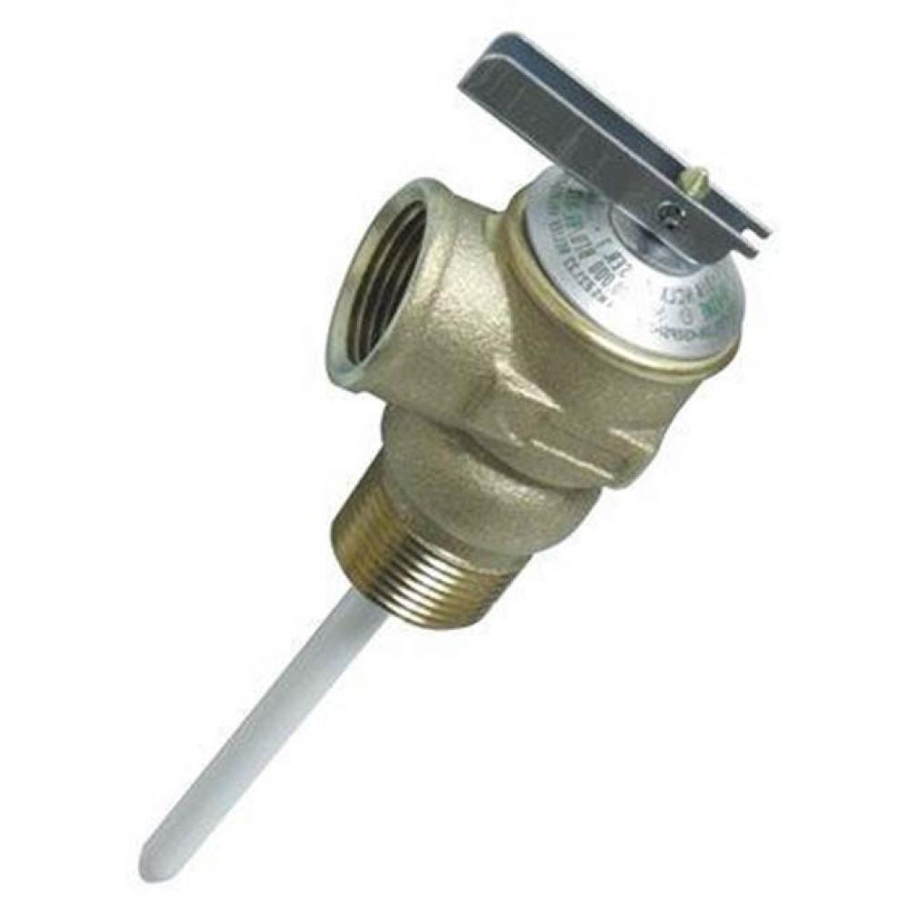 TandP Valve 3/4'' w/4'' Probe Coated, 150psi