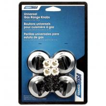 Camco 00943 - Knob Kit Black Gas Range Top Burner 4/Card