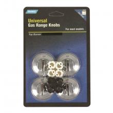 Camco 00963 - Knob Kit Chrome Gas Range Top Burner 4/Card