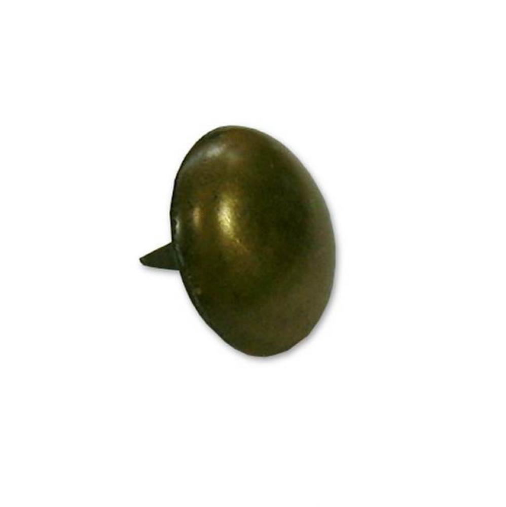 Small round brass clavo, short shaft