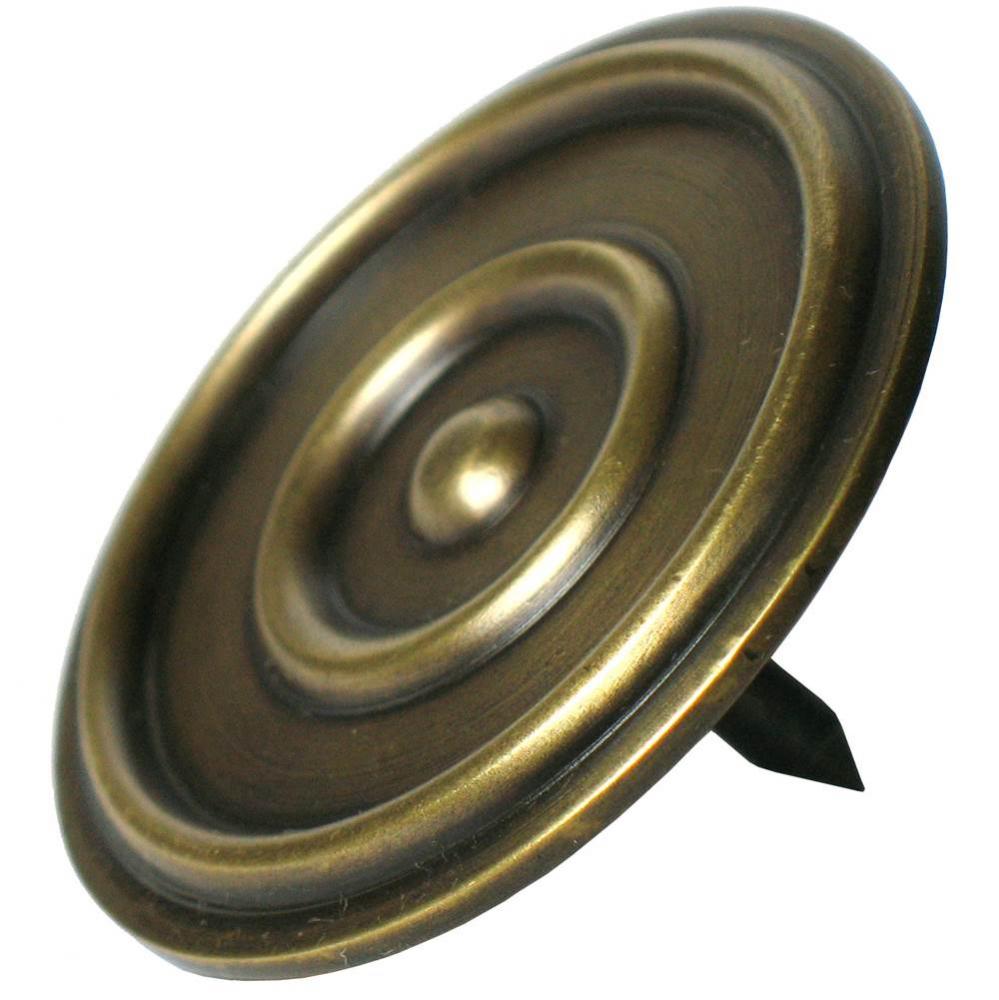 Large round double ring brass clavo