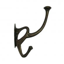 Gado Gado HHK7054 - Carved Double Hook, Mushroom Top