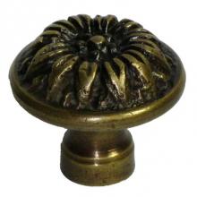 Gado Gado HKN6016 - Round Brass Floral Knob