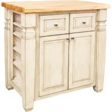 Jeffrey Alexander ISL12-FWH - 34'' French White Loft Furniture Style Kitchen Island