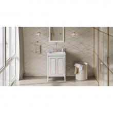 Jeffrey Alexander VN2PER-24-WH-NT - 24'' White Percival Vanity