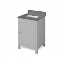 Jeffrey Alexander VKITAST24GRBOR - 24'' Grey Astoria Vanity, Boulder Cultured Marble Vanity Top, undermount rectangle bowl