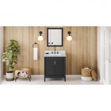 Jeffrey Alexander VN2THE-30-BK-NT - 30'' Black Theodora Vanity