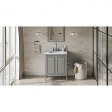 Jeffrey Alexander VN2PER-30-GR-NT - 30'' Grey Percival Vanity