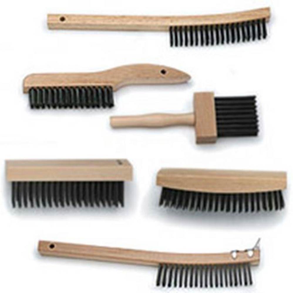 SHOE HANDLE SCRATCH BRUSH 2X16 ROWS