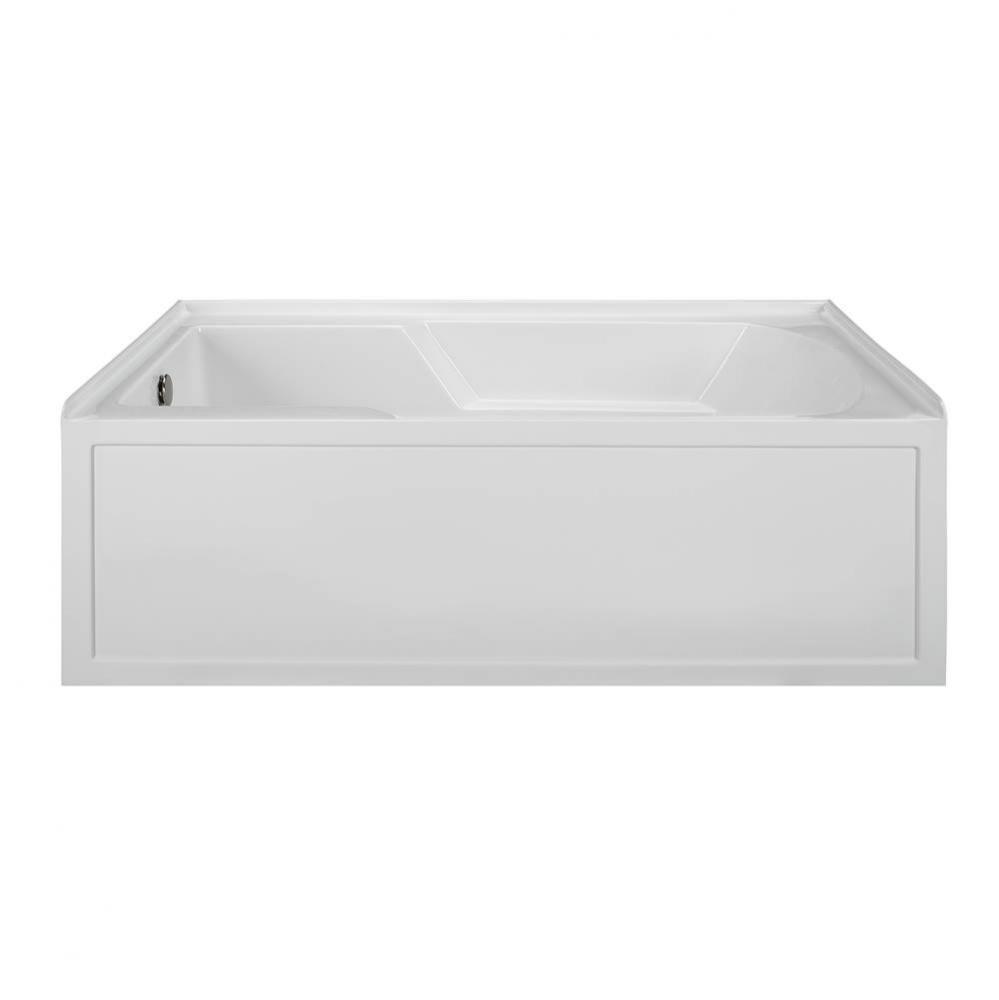 60X36 White Left Hand Drain Integral Skirted Whirlpool W/ Integral Tile Flange-Basics