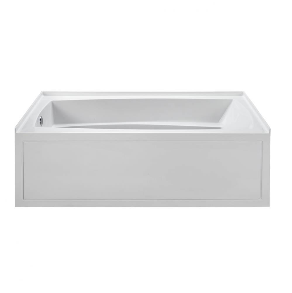 72X36 Biscuit Left Hand Drain Integral Skirted Air Bath W/ Integral Tile Flange-Basics