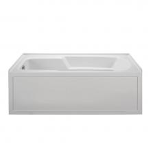 MTI Basics MBWIS6030-WH-RH - 60X30 White Right Hand Drain Integral Skirted Whirlpool W/ Integral Tile Flange-Basics