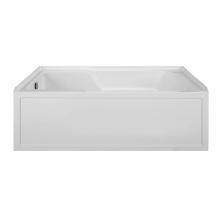 MTI Basics MBSIS6036-WH-RH - 60X36 White Right Hand Drain Integral Skirted Soaker W/ Integral Tile Flange-Basics