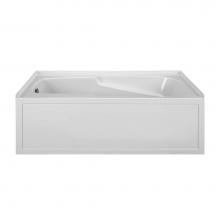 MTI Basics MBAIS6042-BI-RH - 60X42 Biscuit Right Hand Drain Integral Skirted Air Bath W/ Integral Tile Flange-Basics