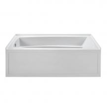 MTI Basics MBWIS7236-WH-RH - 72X36 White Right Hand Drain Integral Skirted Whirlpool W/ Integral Tile Flange-Basics