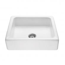 MTI Basics MBKS244-BI - Hatfield Acrylic Cxl Single Bowl Drop In/Undermount Farmhouse Seamless Front - Biscuit (25X22.25)