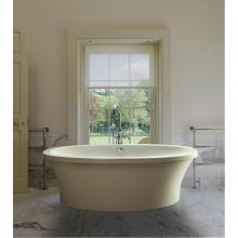 MTI Basics MBSOFS6636-BI - 66X36.75X21.75,Basics,Freestanding Oval Tub,Biscuit