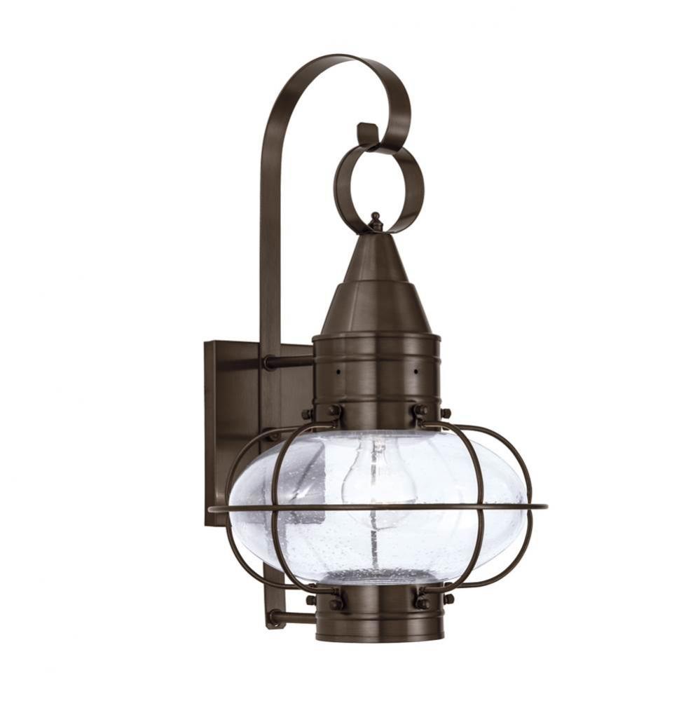 One Light Bronze Wall Lantern