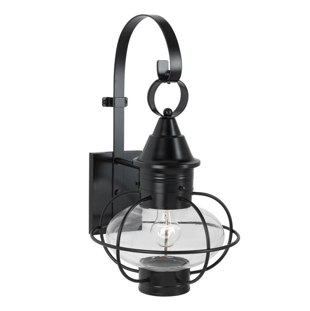 One Light Black Hanging Lantern