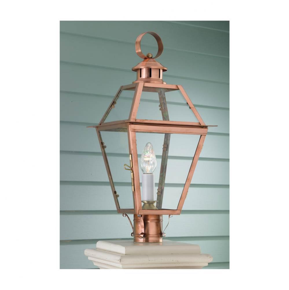 One Light Copper Post Mount