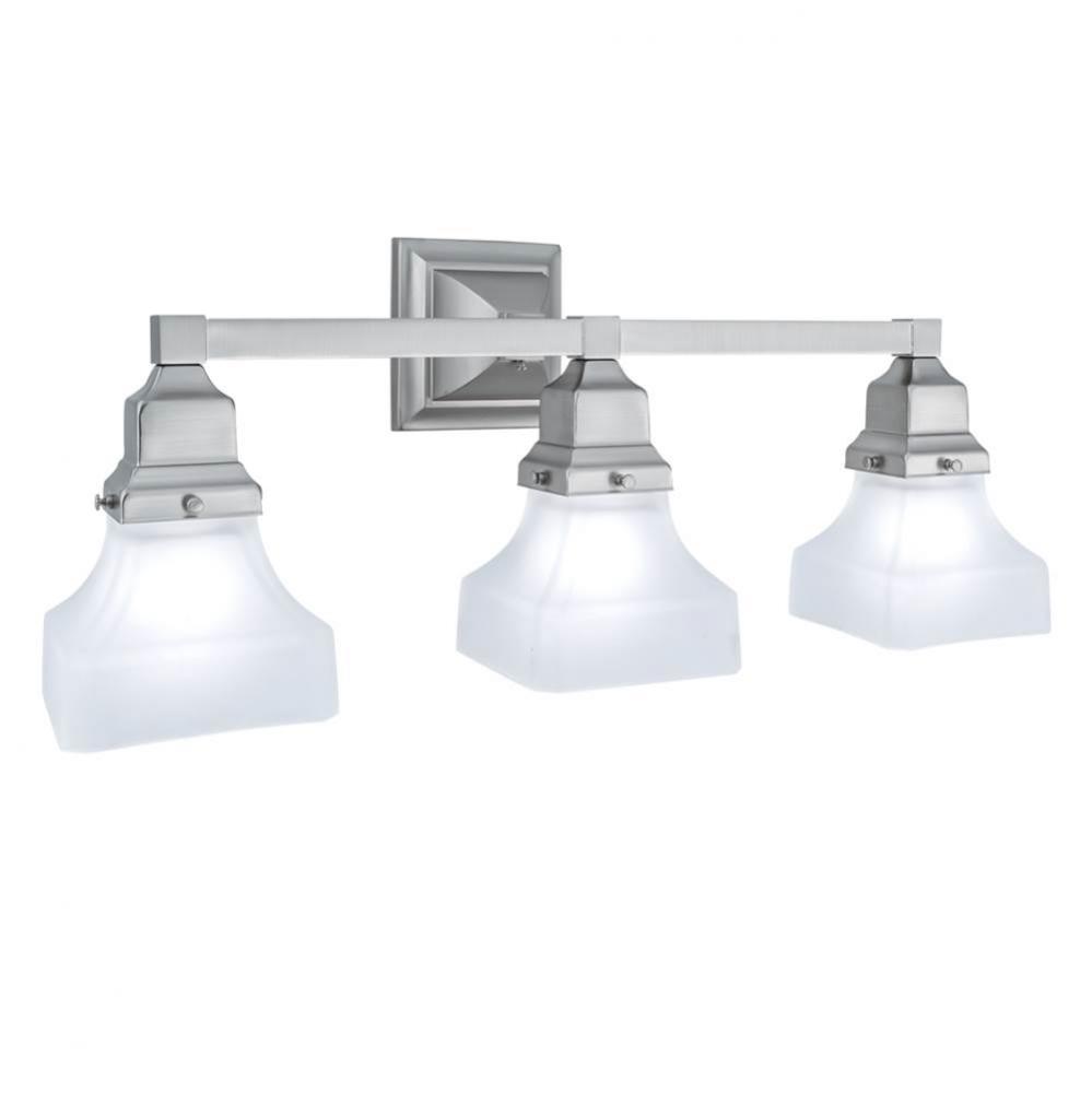 Three Light Nickel Vanity