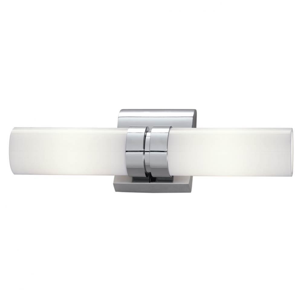 Two Light Chrome Wall Light