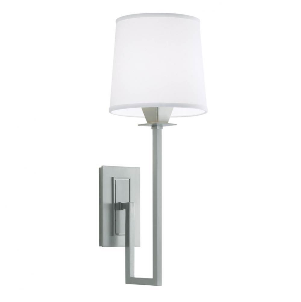 One Light Nickel Bathroom Sconce