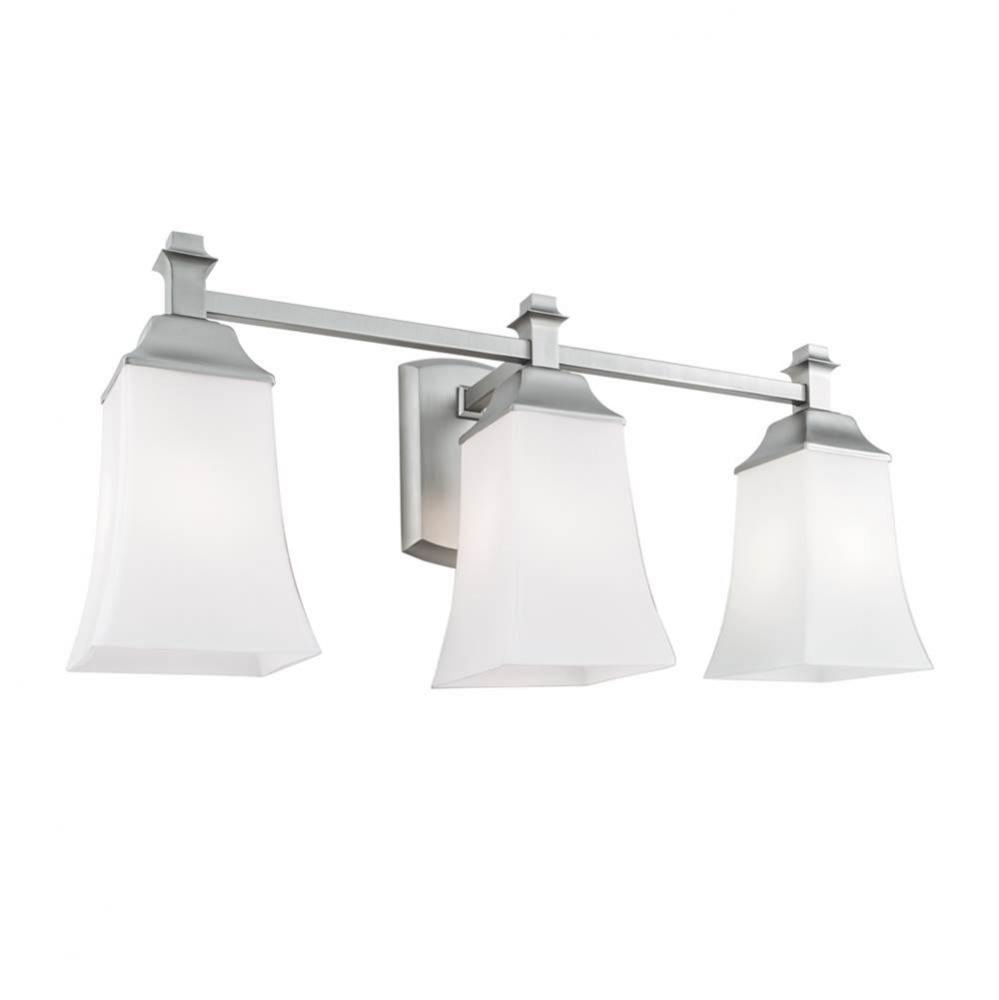 Three Light Nickel Vanity