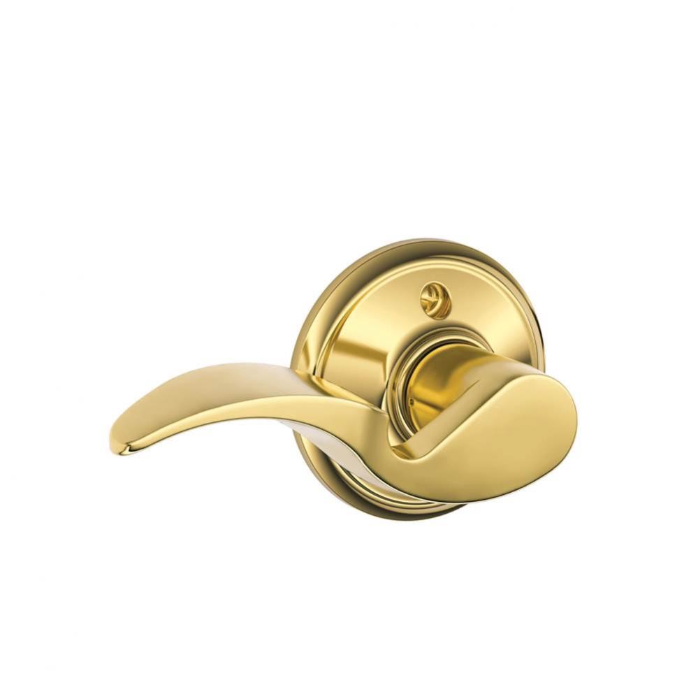 Avanti Lever Non-Turning Lock in Bright Brass - Left Handed