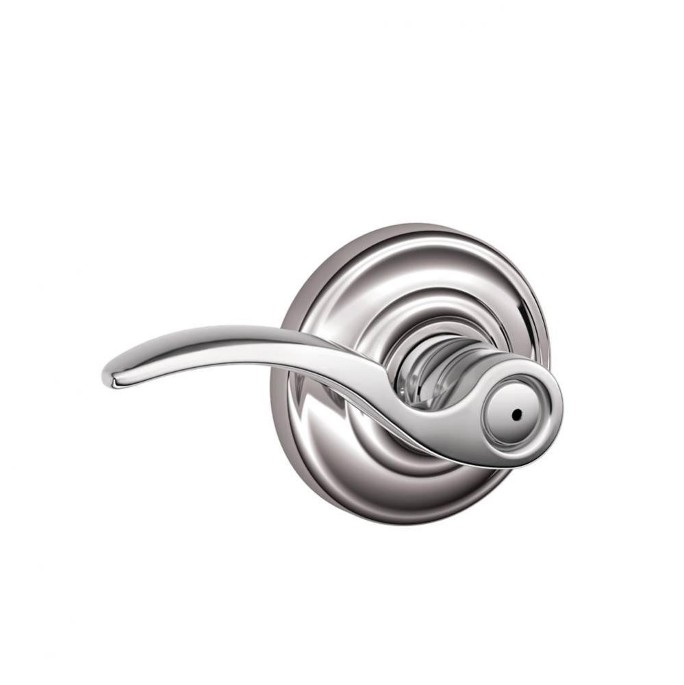 St. Annes Lever with Andover Trim Bed and Bath Lock in Bright Chrome