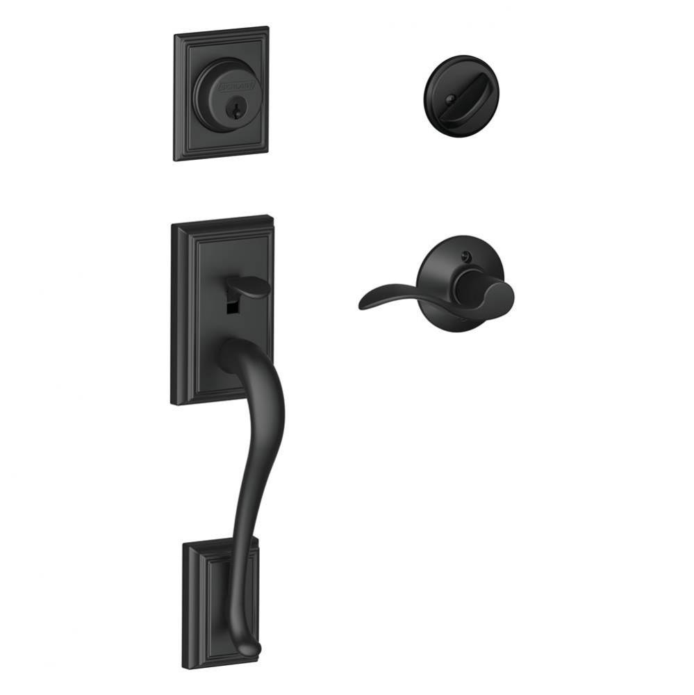 Addison Handleset with Single Cylinder Deadbolt and Accent Lever - Left-Handed