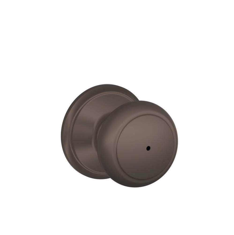 Andover Knob Bed and Bath Lock in Oil Rubbed Bronze