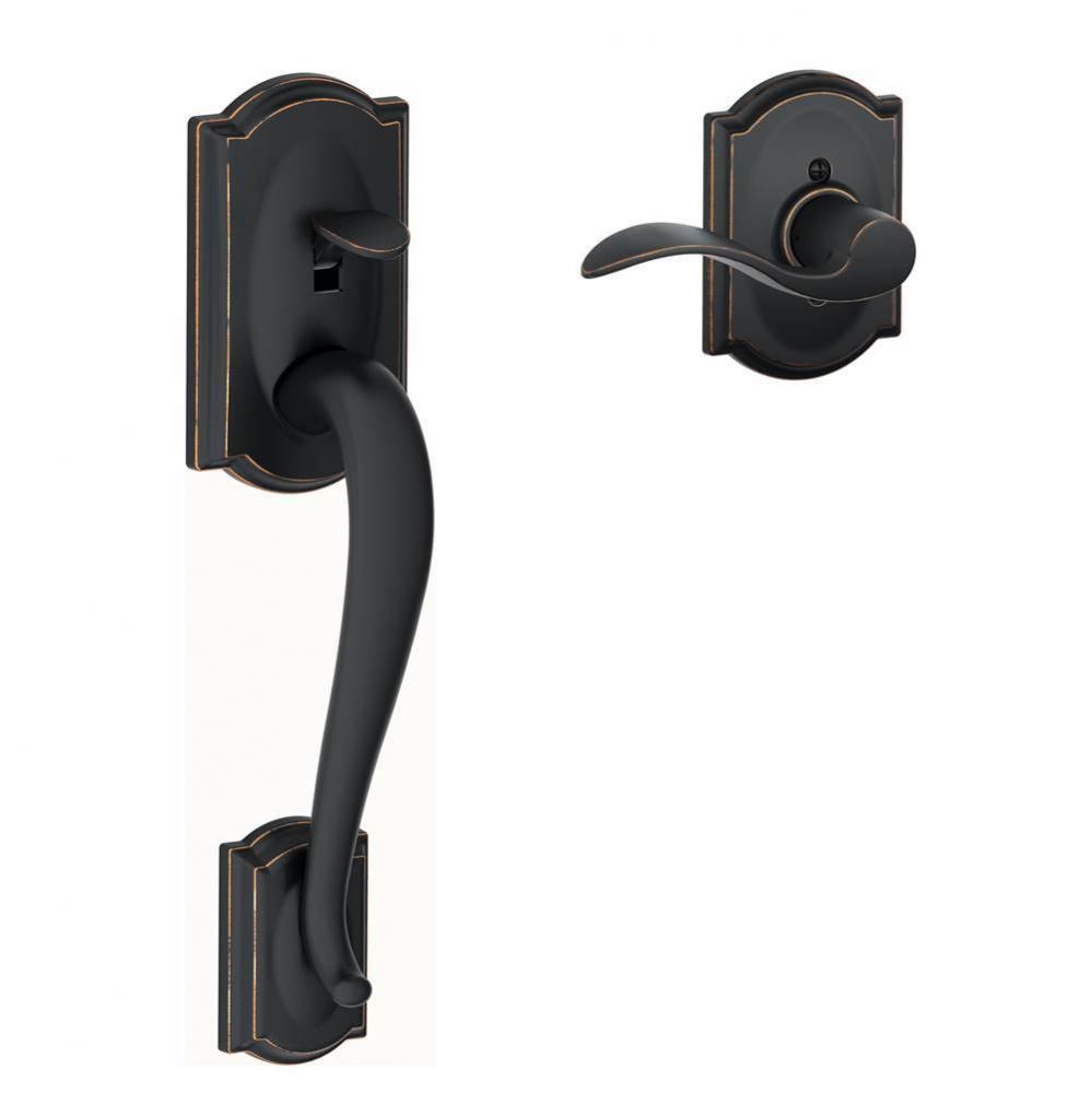 Camelot Front Entry Handle and Accent Lever with Camelot Trim