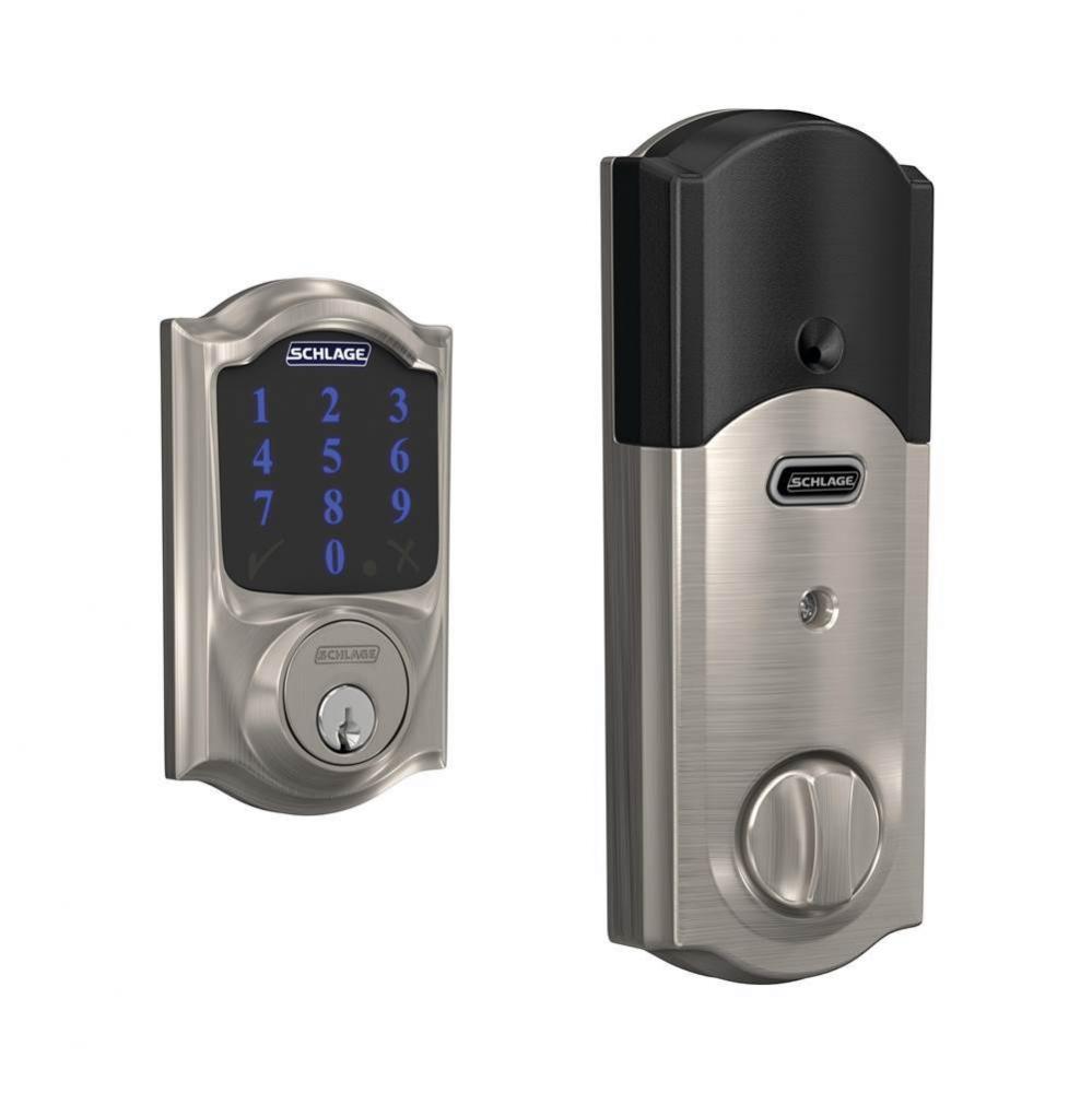 Connect  Smart Deadbolt with Alarm with Camelot Trim, Z-Wave Plus Enabled