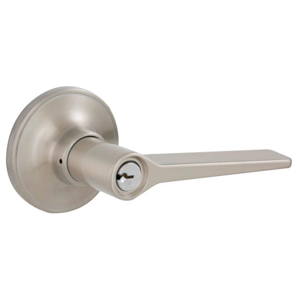 Vining Satin Nickel Keyed Entry Lever