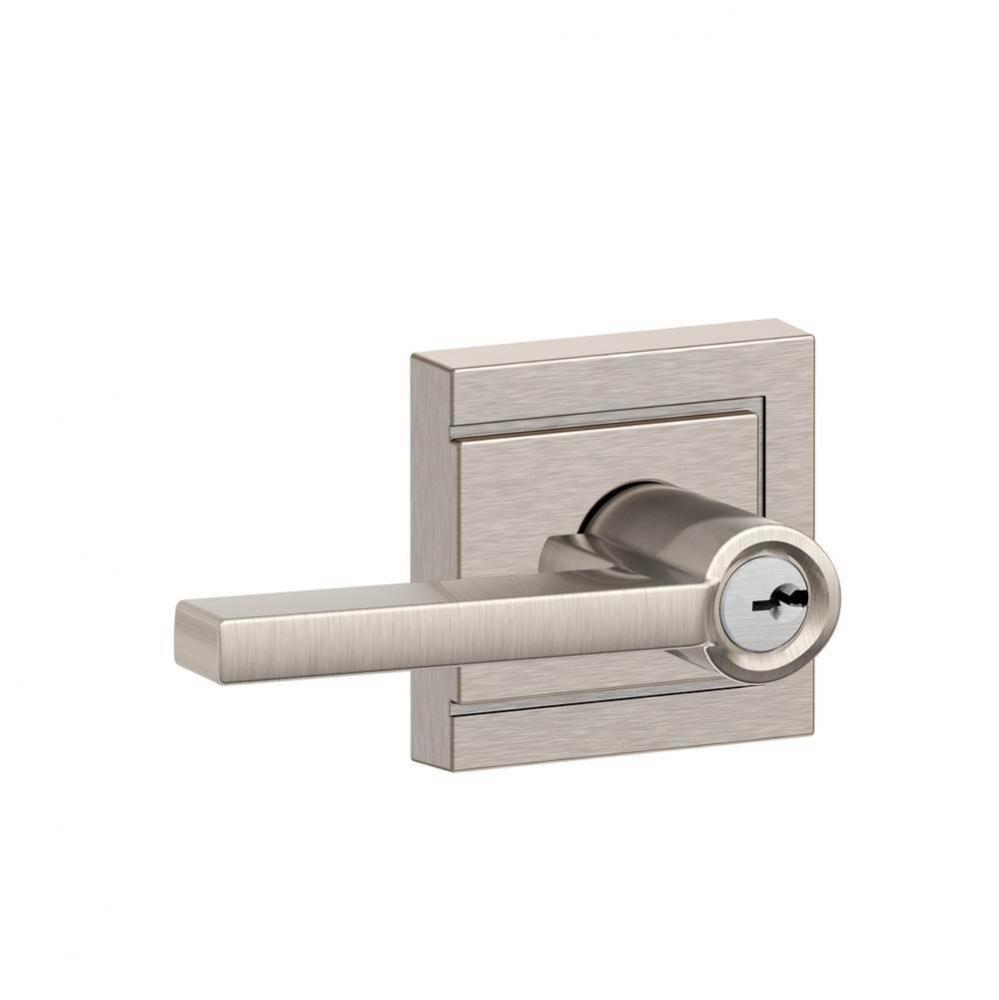 Latitude Lever with Upland Trim Keyed Entry Lock