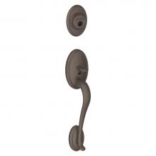 Schlage F58 WKF 613 - Wakefield Exterior Handleset Grip with Exterior Single Cylinder Deadbolt in Oil Rubbed Bronze