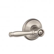 Schlage F40 BIR 619 - Birmingham Lever Bed and Bath Lock in Satin Nickel