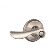 Schlage F40 CHP 619 - Champagne Lever Bed and Bath Lock in Satin Nickel