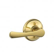 Schlage F170 VLA 505 - Avila Lever Non-Turning Lock in Bright Brass