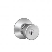 Schlage F51 V BEL 626 - Bell Knob Keyed Entry Lock