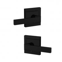 Schlage FC21 NBK 622 ULD - Custom Northbrook Lever with Upland Trim Hall-Closet and Bed-Bath Lock in Matte Black