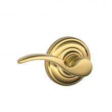 Schlage F10 STA 505 AND - St. Annes Lever with Andover Trim Hall and Closet Lock in Bright Brass