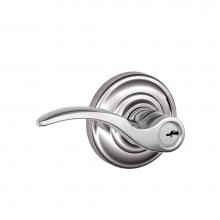 Schlage F51A STA 625 AND - St. Annes Lever with Andover Trim Keyed Entry Lock in Bright Chrome