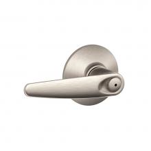 Schlage F40 JAZ 619 - Jazz Lever Bed and Bath Lock in Satin Nickel