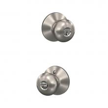 Schlage F51 V PLY 619 - Plymouth Knob Keyed Entry Lock