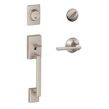 Schlage F60 V CEN 619 LAT - Century Handleset with Single Cylinder Deadbolt and Latitude Lever