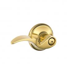 Schlage F40 V AVA 605 - Avanti Lever Bed and Bath Lock in Bright Brass