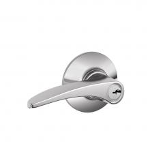 Schlage F51A MNH 625 - Manhattan Lever Keyed Entry Lock in Bright Chrome