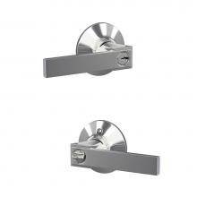 Schlage F51A NBK 625 PLY - Northbrook Lever with Plymouth Trim Keyed Entry Lock in Bright Chrome